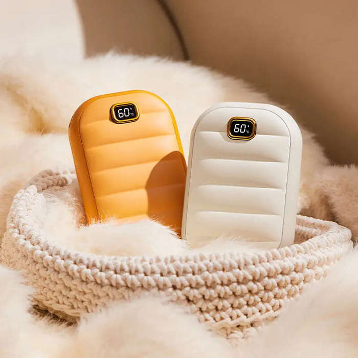 Beige - 2 In 1 Portable Hand Warmer 4000MAH Double-sided Heating Hand Warmer Mini Heater Hand Warmer