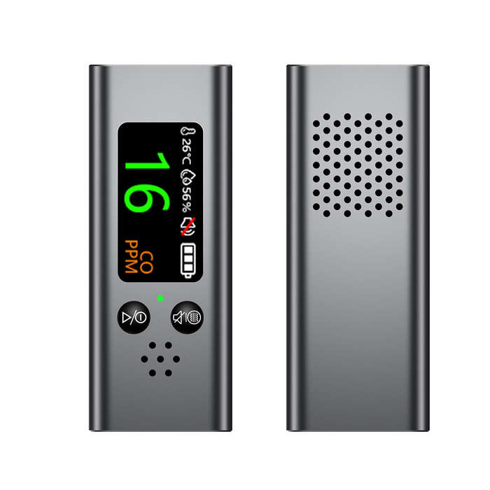 Black - Carbon Monoxide Tester XYZ-123 Electrochemical Test 0-999 PPM CO Monitor TFT Screen USB Type