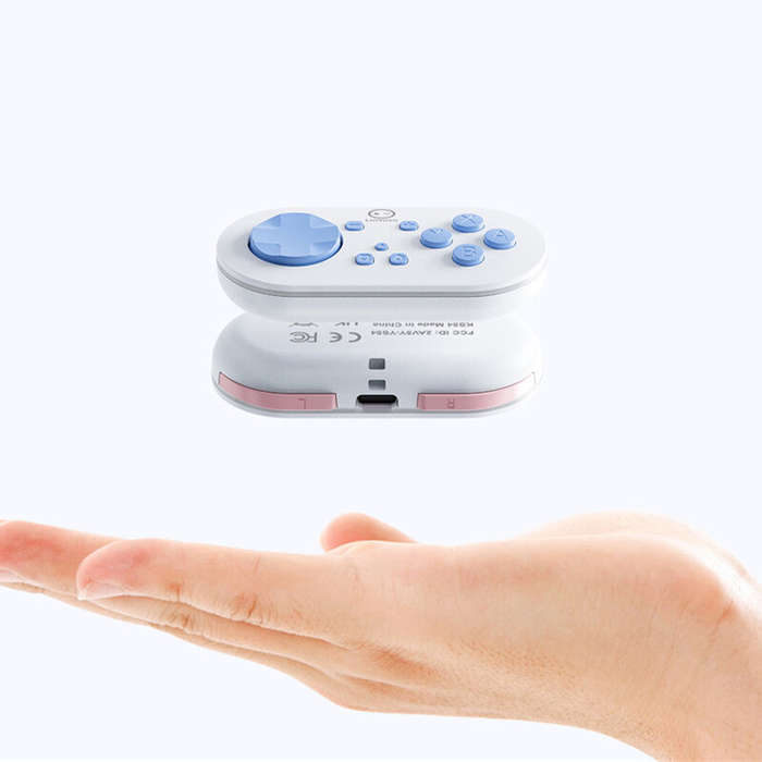 Grey - LinYuvo KS54 Mini Wireless bluetooth Game Controller with Vibration Pocket Sized Gamepad 180m