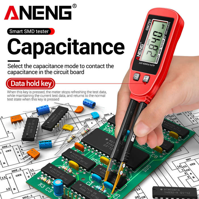 ANENG GN701 High Precision Smart SMD Tester Handheld Component Analysis Resistor Capacitor Diode Tes