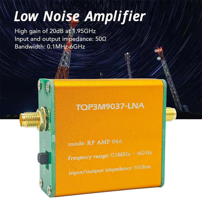 No battery - RF Radio Amplifier 100K-6GHz RF Amplifier Module TQP3M9037-LNA Ultra Low Noise Signal E