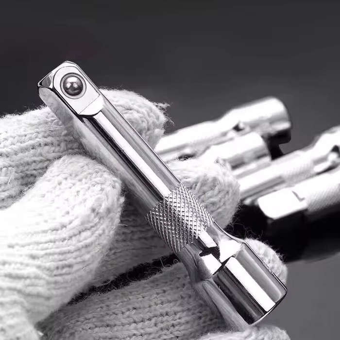 4PCS 1/4 Inch Extension Rod Set Chrome Vanadium Steel 6.3mm Socket Wrench Quick Auto Repair Tools 15