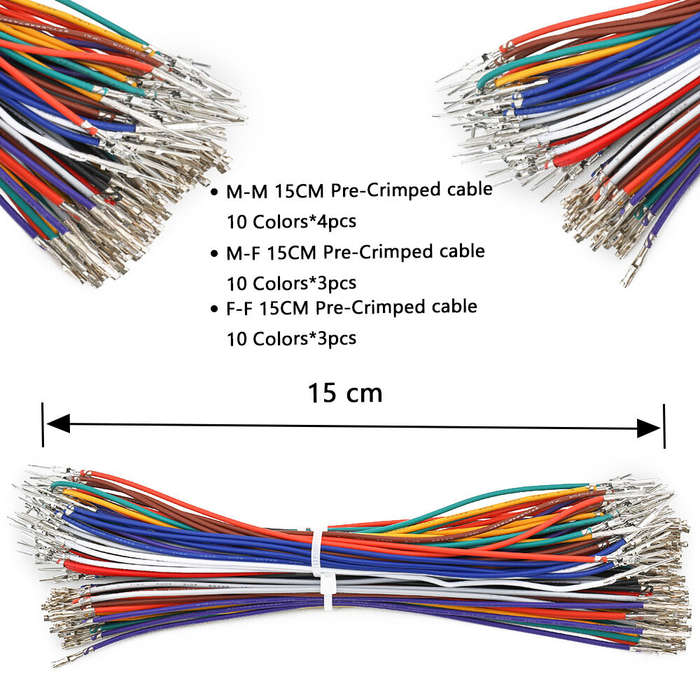 with box - XH2.54MM Dupont Connector Kit Single Row Double Row Housing 2.54mm Pitch Wire Cable Male