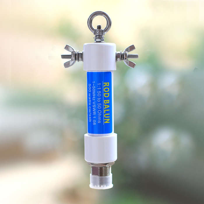 White - Mini 1:1 Waterproof HF Balun for 160m-6m Bands 1.8-50MHz 500W Waterproof SO239 CW/SSB