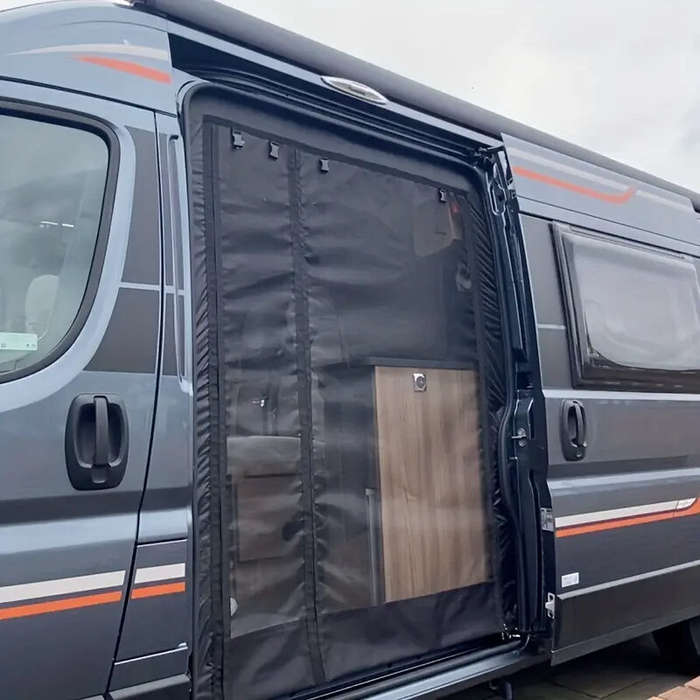 180*133cm - 180X133cm RV Door Curtain Mosquito Anti-Fly Sunshade Curtain Middle Door Insect Net Tail