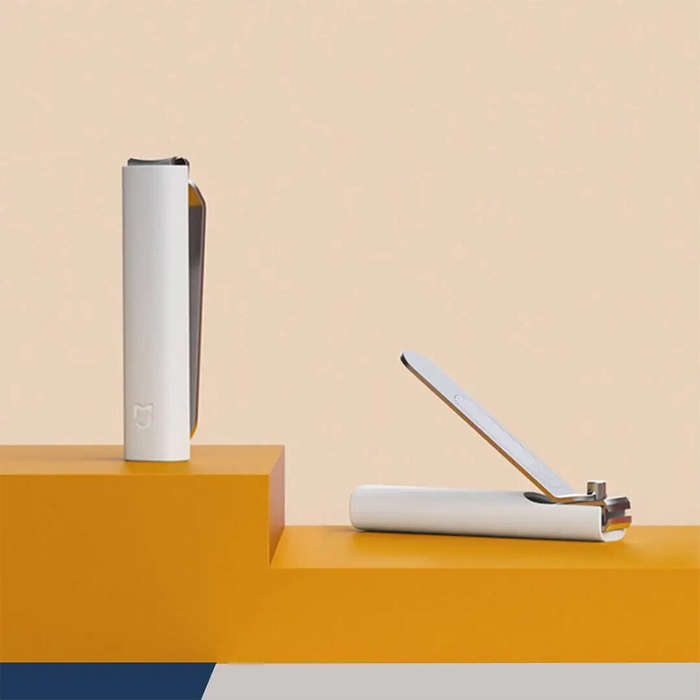 White - XIAOMI Mijia Portable Anti-Splash Nail Clipper 420 Stainless Steel Sharp Portable Pedicure T
