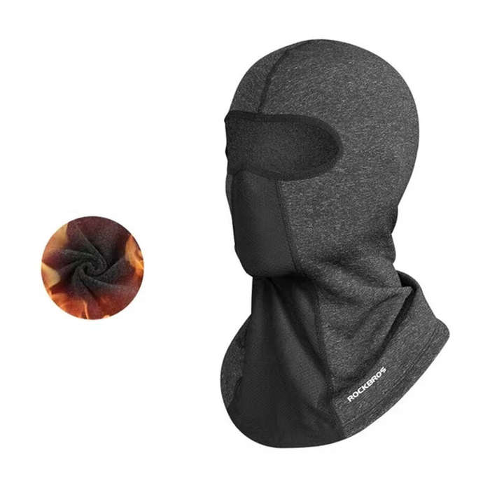 Grey - ROCKBROS Balaclava Bike Motorcycle Mask Warm Cycling Helmet Liner Caps Windproof Breathable S