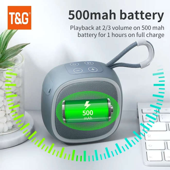 Blue - T&G TG659 bluetooth Speaker Portable Speaker Bass Diaphragm Hands-free Call Support TF Card A