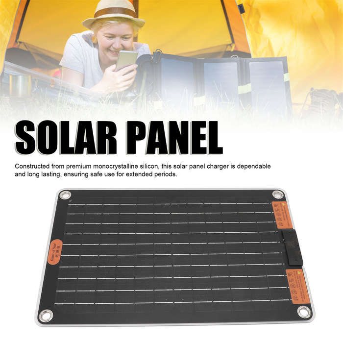 10W - 10W/15W Solar Panel Super Thin Waterproof Fast Charging for Outdoor Cell Phones and Electronic