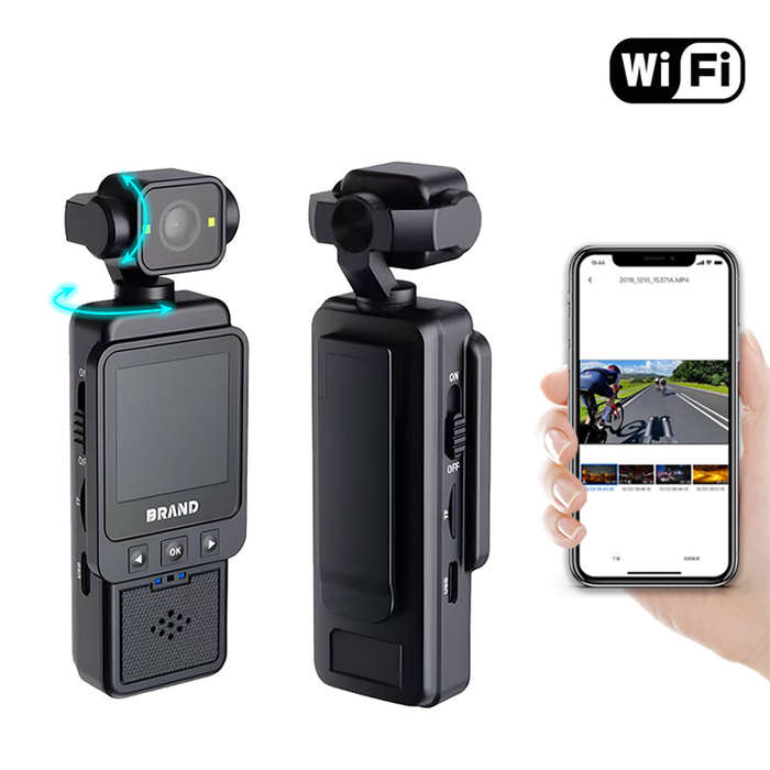 Black - DV01 Portable Multifunctional Recorder 1080P HD Camera with WiFi Connectivity Anti-shake Dua