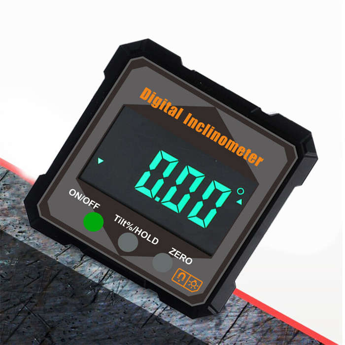 Grey - ETOPOO Digital Inclinometer 90 Degree Angle Measurement IP54 Water Resistant Accurate 0.5 Com