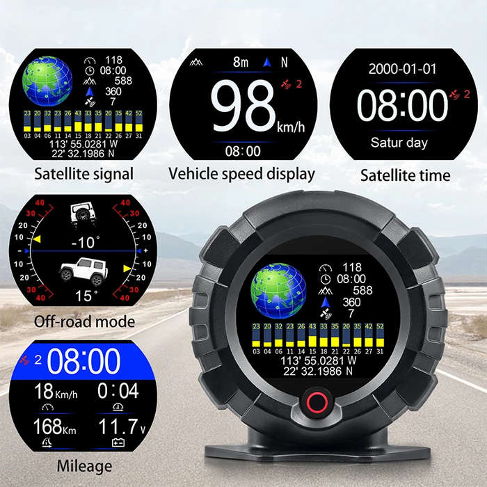 #1 - X95-GPS Vehicle-Mounted Multi-Function Vehicle-Mounted Horizontal Slope Meter GPS Altitude Off-