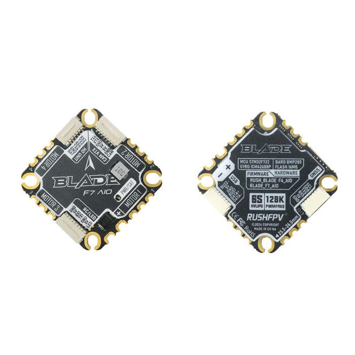 30.5x30.5mm RUSHFPV BLADE F7 45A AIO Flight Controller Blackbox BLHeli_32 4IN1 Brushless ESC 3-6S fo