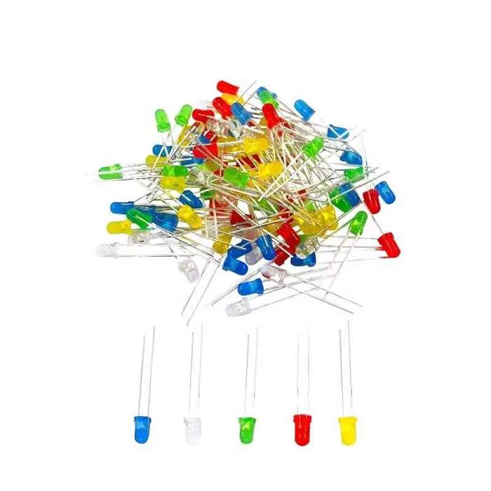 1000PCS - 1000PCS 5 Colors 5mm LED Lamp Bead Bubble LED F5 Red Green Yellow Blue White Straight Into