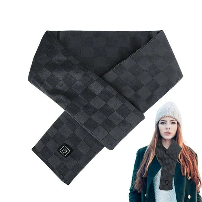 Grey - TENGOO Outdoor Warm Electric Heating Scarf Heating Pads 3 Gear Heating USB Heater Thermal Sha