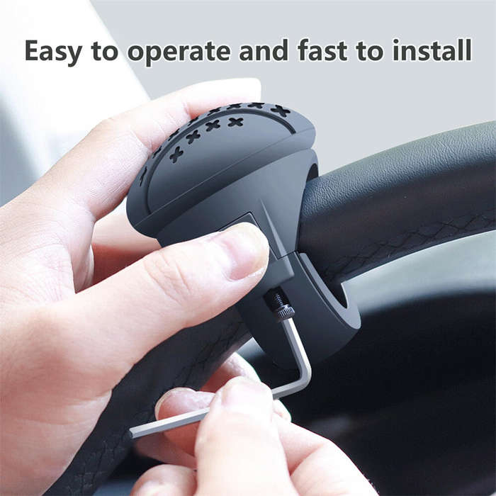Black - Car Steering Wheel Assist Ball Steering Wheel Knob Spinner Handle Universal