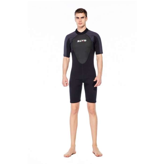 3XL - ZCCO 3mm Warm Wetsuit Neoprene Elastic Surfing Snorkeling Short Sleeves Diving Suit for Spearf