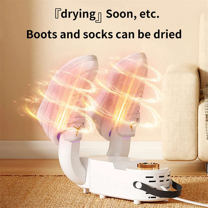 EU Plug - Portable Electric Shoe Dryer with Timer and Handle Multi Functional Boot Dryer Constant Te