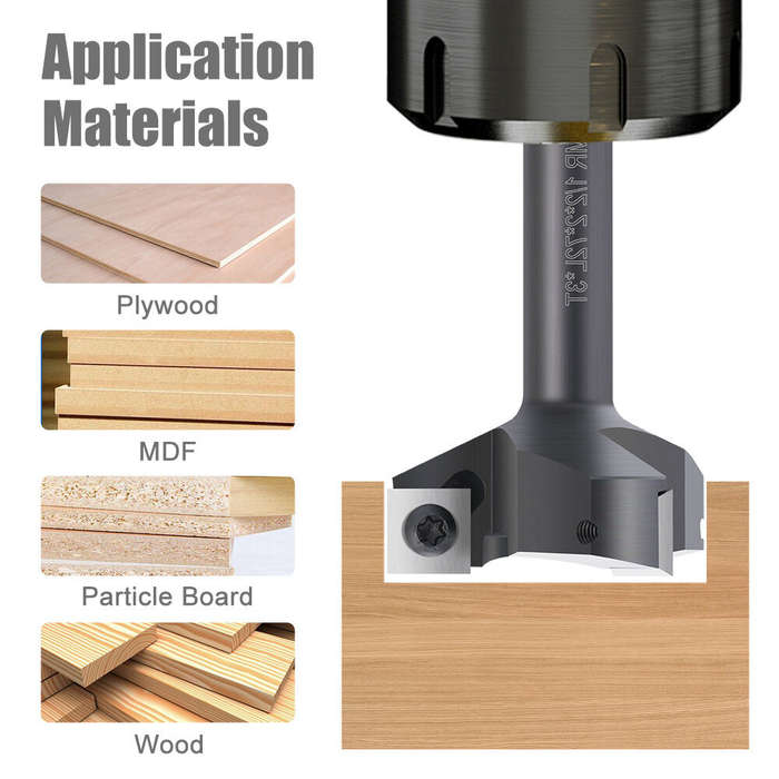 1/2 Inch Shank - 1/2 Inch Shank 3 Flutes CNC Carbide Spoilboard Surfacing Router Bit Slab Flattening
