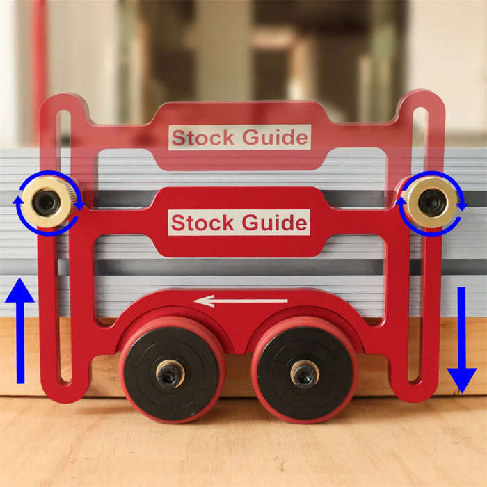 Red - One Way Bearing Roller Featherboard Feather Board Stock Guide for Table Saw Router Tables Band