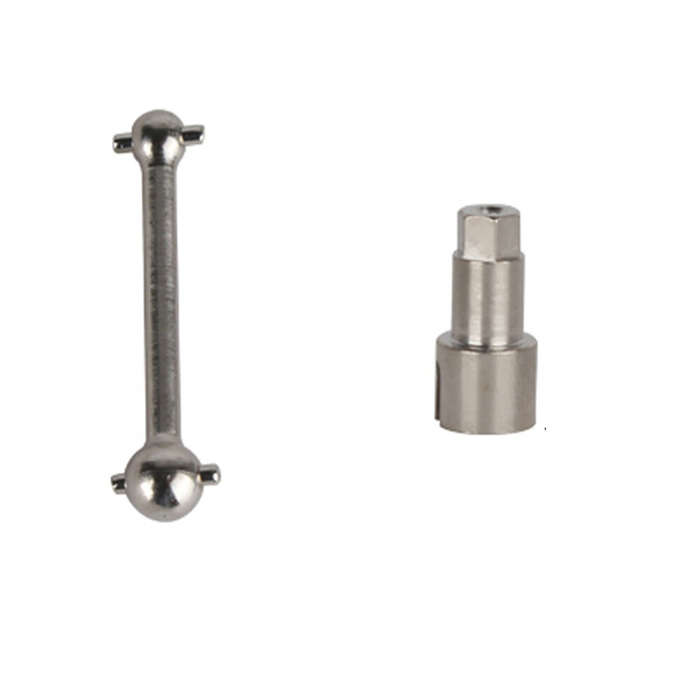 Silver - 2PCS LDRC 1802 1803 A01 A02 1/18 RC Car Upgraded Parts Metal Drive Shaft Vehicles Models Sp