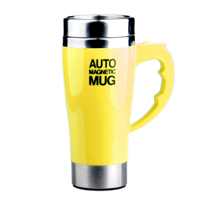 Black - IPRee 450ml Automatic Electric Mug Stirring Coffee Cup Stainless Steel Mixer Lazy Self Mixin