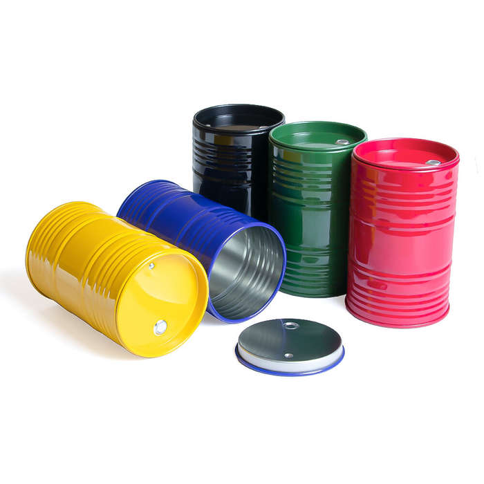 Red - Simulation Decorative Oil Drum Accessories for 1/8 1/10 Climbing Car TRX4 SCX10 Vehicles Model