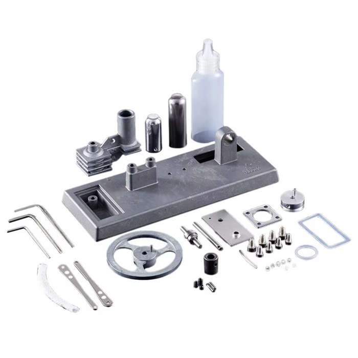Silver - STARPOWER QX6 Mini Hot Air Stirling Engine Model DIY Assembled Kit Physics Experiment Scien
