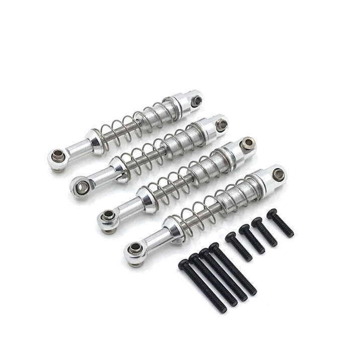 Black - 4PCS Metal Upgraded Shock Absorber For MN D90 D91 D96 MN98 99S WPL C14 C24 C34 RC Car Parts
