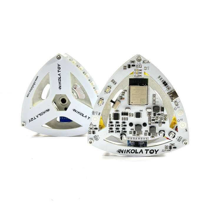 White - NikolaToy Self Balancing Lelo Triangle High-Tech Desktop Decorations Conservation of Angular