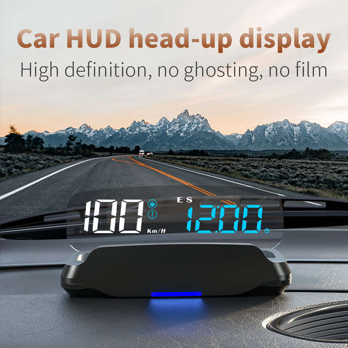 C7 HUD Car Head-Up Display GPS Speedometer Compass Driving Distance Speed Time Driving Time Date Alt
