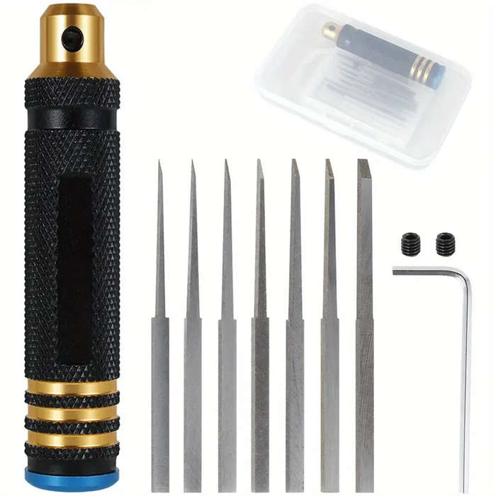 11PCS Model Chisel Sharp Wear Resistant Modeling Scriber Ergonomic Super Slim Hobby Cutting Tool Bla