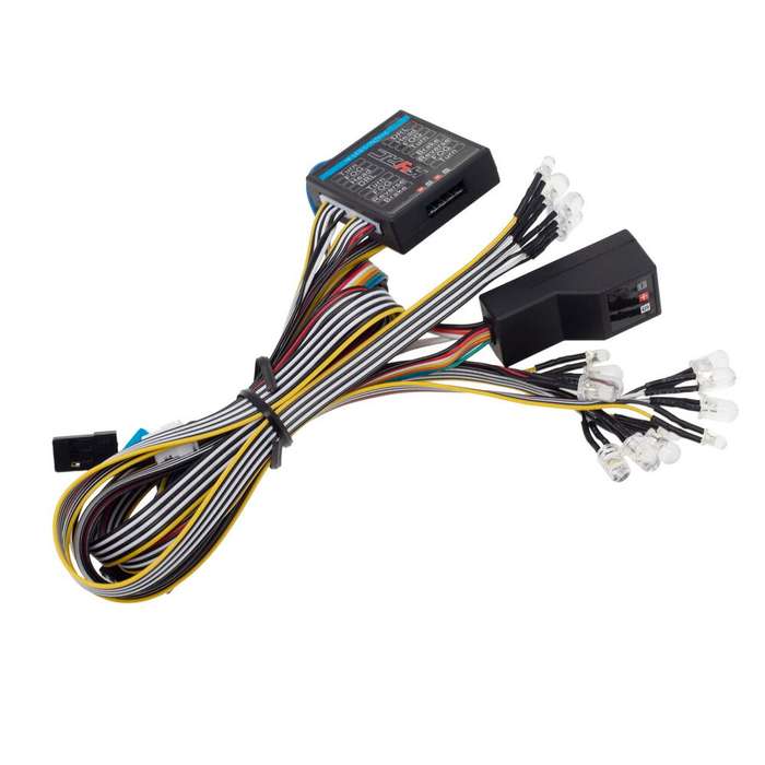 1 Set - Analog Control Light Set 14 Lights DIY Linkage LED Lights for 1/10 1/8 Model Cars