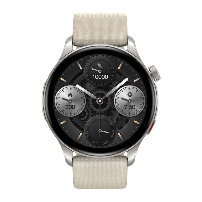 Beige - [2025World Premiere]Zeblaze Btalk 3 GPS 1.43inch AMOLED Display GPS Double Straps 3ATM Water