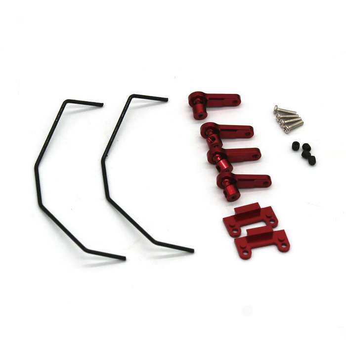 Red - 1/14 Metal Upgraded Anti Roll Bar Set For Wltoys 144001 144002 124016 124017 124018 124019 LC