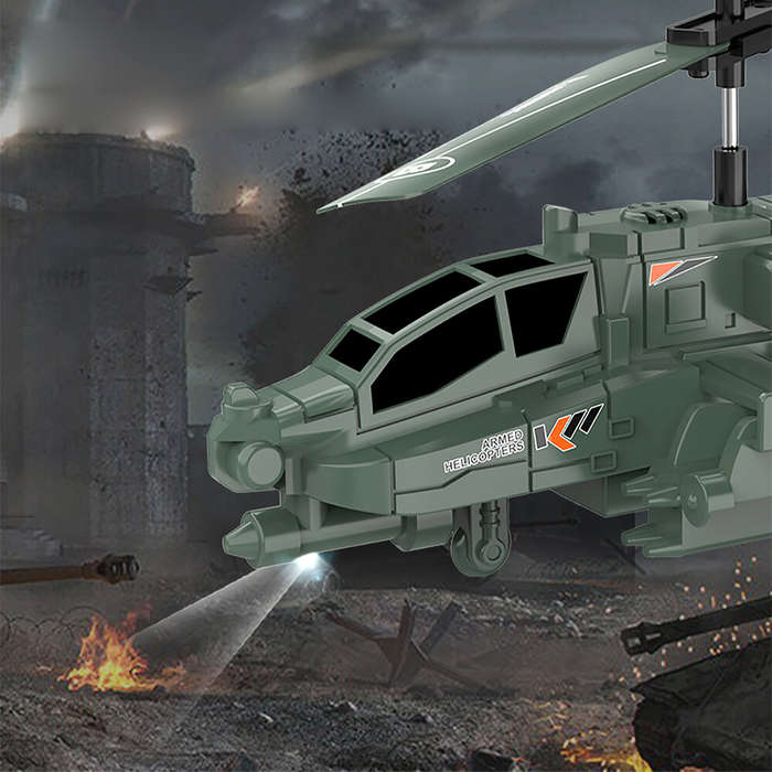 Green - 922 2.5 Channel Apache Remote Control Combat Helicopter With Gyroscope Remote Control Electr
