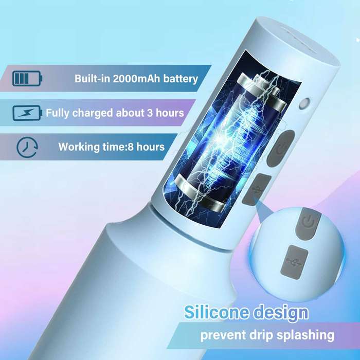Sky Blue - JETEVEN 750ml Disinfectant Sprayer USB Charging Disinfectant Soap Dispenser Dispenser Han