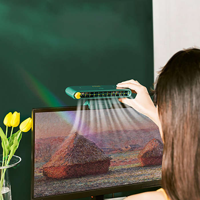 7.5W USB Rechargeable Screen Fan Hanging Vertical Dual-purpose Fan 120 Degree Wide Angle and Three-s