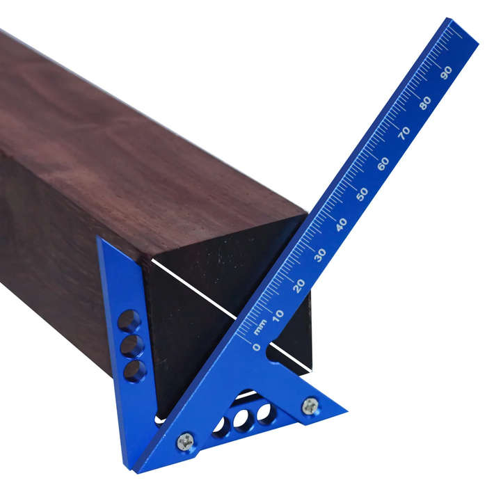 Metric - Blue Center Finder Aluminum Center Line Scriber for Finding Center Drawing Straight Lines R