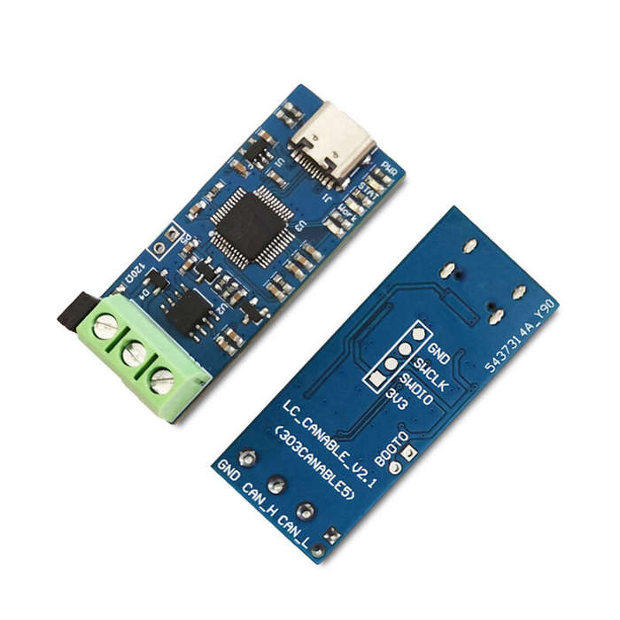 Blue - USB To CAN Converter Module 5V Bus Protocol Analysis for Industrial Use V2.0 Type-C Connector