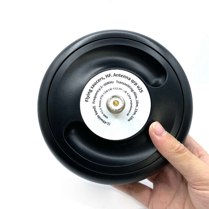 Black - 1-30MHz Pocket HF Antenna Shortwave Antenna Inverted V Horizontal Balun Long Line Wideband E