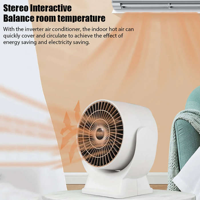 US - 650W Electric Heater with Rapid Heating Intelligent Temperature Control Overheat Protection for