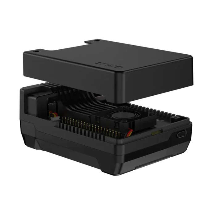 Black - Argon NEO 5 M.2 NVME PCIE for Raspberry Pi 5 Built-in Radiator Aluminum Alloy Shell