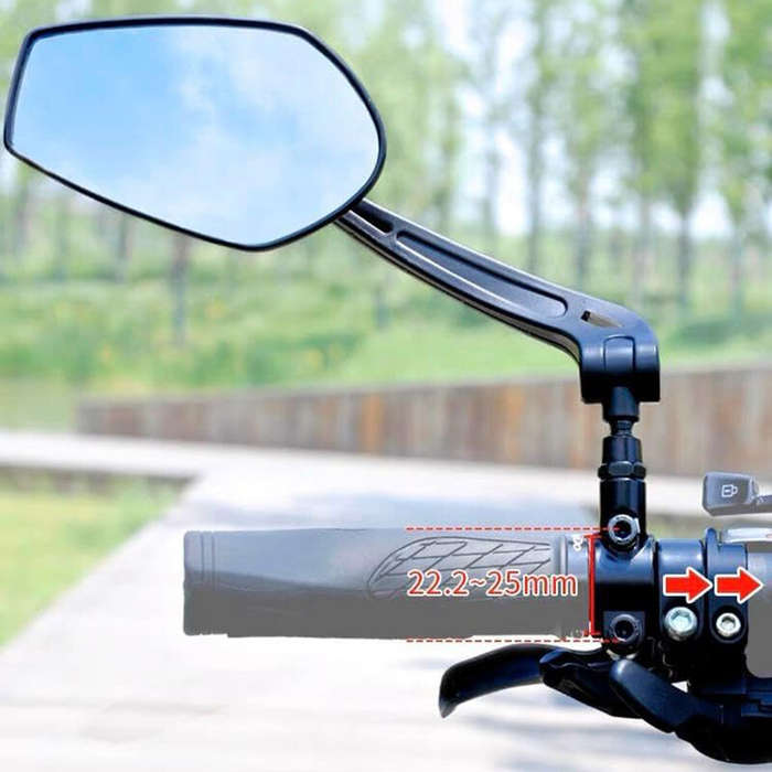 XANES 1 Pair HD View MTB Road Bike Mirrors 360 Adjustable Handlebar Rearview Mirror for Bicycle Moto