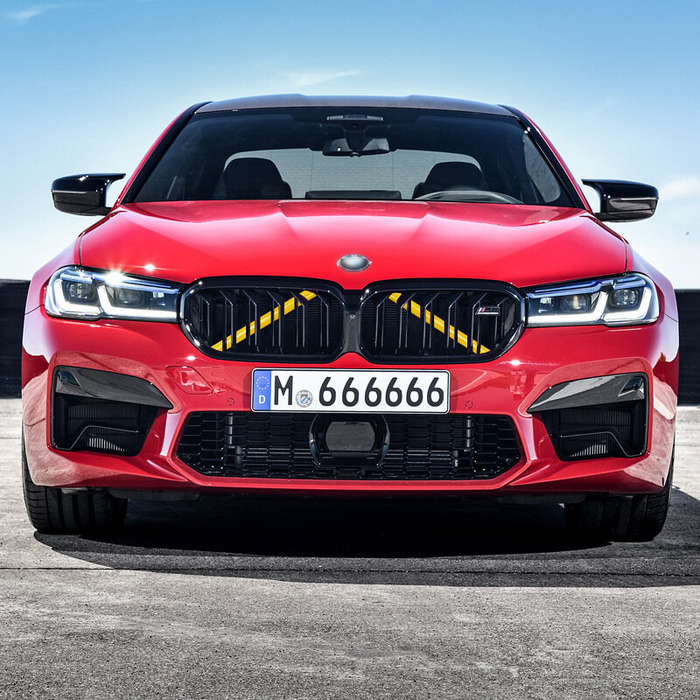 A - 2pcs Front Grille Trim Strips Cover Frame Stickers Modified Decorative Strips For BMW 1 2 3 Seri