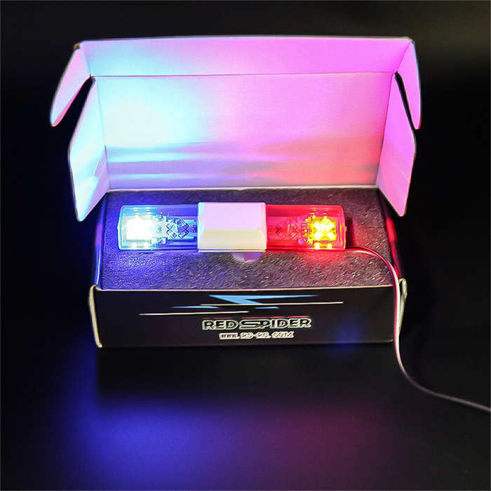 Round Shape - RC Car Parts LED Police Flash Light Alarming for 1/10 HSP Kyosho Tamiya Axial SCX10 D9