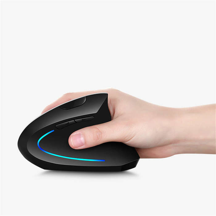 KEPUSI H1 Wireless Mouse 2.4G Wireless Vertical Shape 2400 DPI LED Lighting Mouse Mouse Hand Prevent