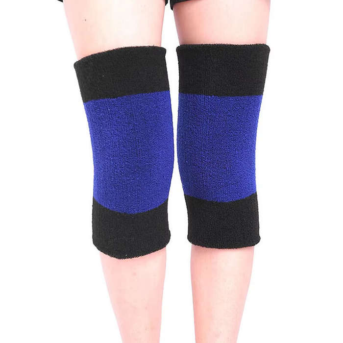 Black Grey - AOLIKES 1 Pair Cotton Non-slip Soft Absorbent Knee Pad Support Brace for Men Women Outd