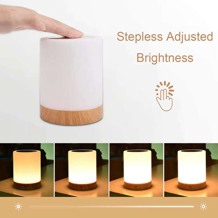 White - IPRee Touch Lamp LED Night Light for Bedrooms Living Room Portable Table Bedside Lamps Recha