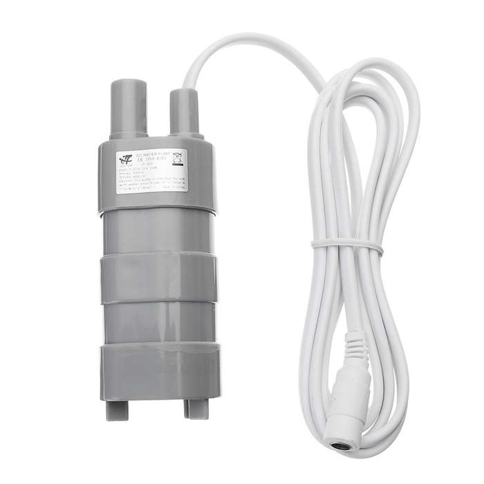 Grey - High-Efficiency JT-500 DC 12V Brushless Magnetic Submersible Water Pump 600 L/H Flow 5m Water